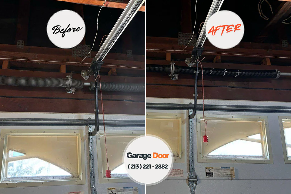 Before and after: garage door repair Sawyerwood, OH